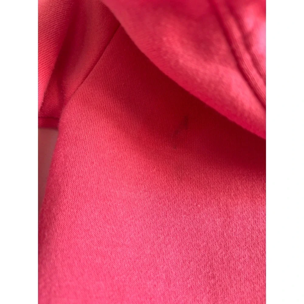 Carhartt Kids Pink Fleece Hooded Zip Front Coverall Jumpsuit 18M Logo Sleeve